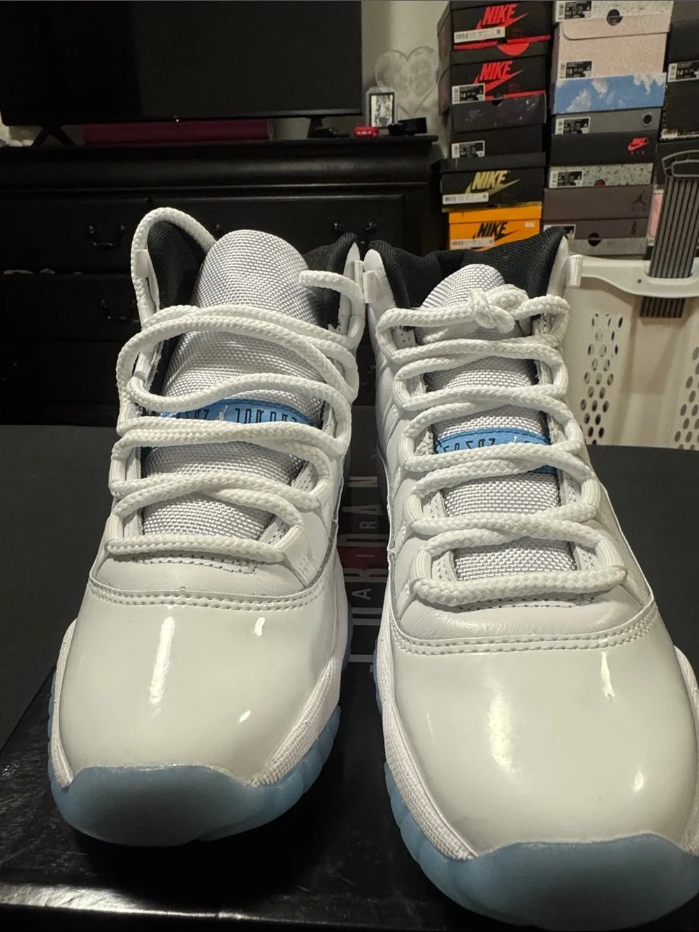 Air Jordan 11 GS Legend blue/Columbia High-Top Sneakers - Brand New